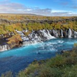 Hraunfossar les "cascades de la lave", sont une série de petites cascades d'Islande situées sur le cours de la Litlafjlót dans l'ouest du pays et dans les environs de Húsafell et Reykholt islande 14